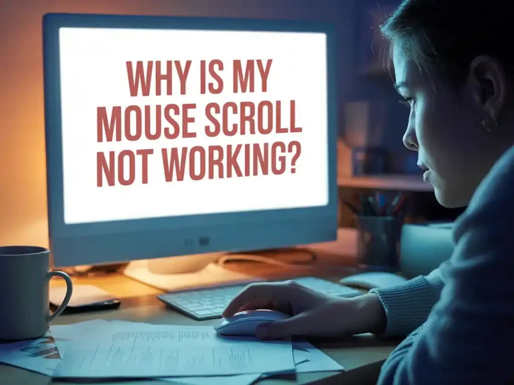 Troubleshooting mouse scroll issues on screen